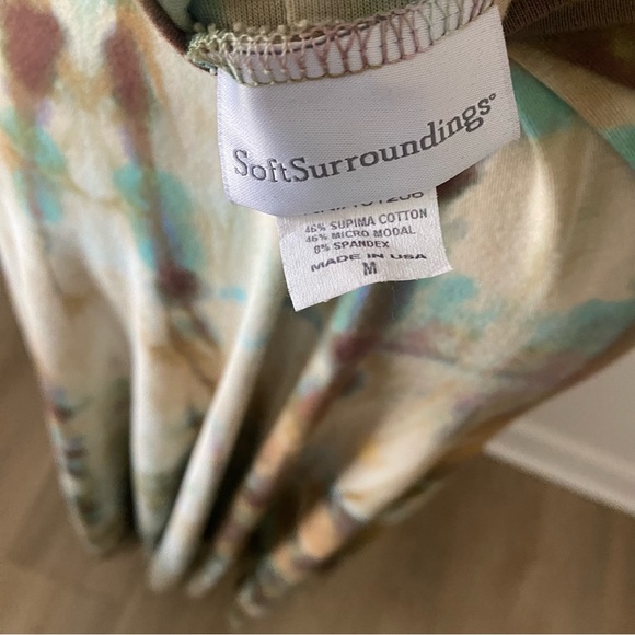 Soft Surroundings Tie Dye Ruffle Hem Supima Cotton Maxi Skirt size M - Picture 6 of 6